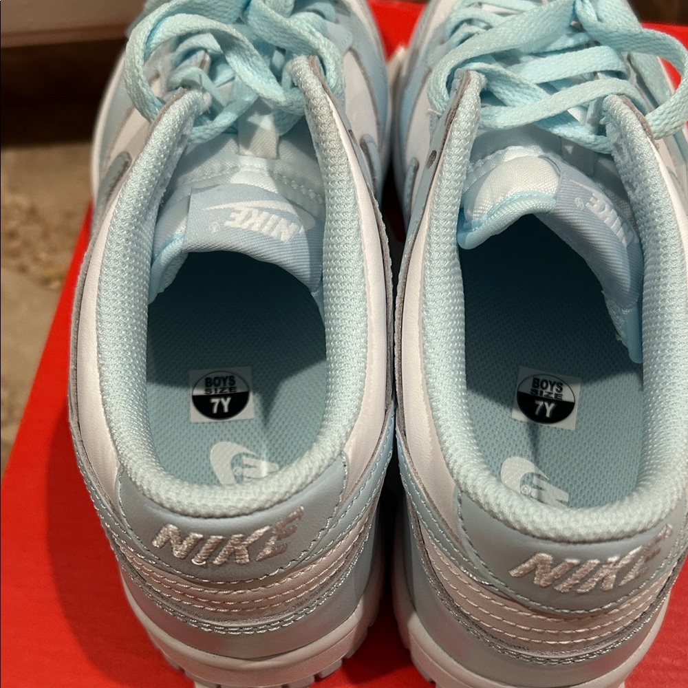 Nike Kids Sneakers - Sky Blue and White 7 Youth 8.5 in women’s - Picture 2 of 7